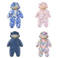 thumbnail image 4 of Esaierr Newborn Girls Boys Snowsuit Cotton Jacket Hooded Romper Jumpsuit Coats Thickening Winter Outwear Autumn Winter Long-Sleeved Jacket for 0-24M, 4 of 5