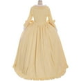 thumbnail image 4 of Women's Queen Marie Antoinette Rococo Ball Gown Victorian Dress Yellow, 4 of 8