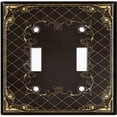 thumbnail image 2 of Metal Light Switch Plate Outlet Cover (French Victorian Frame - Double Toggle), 2 of 2