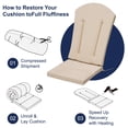 thumbnail image 4 of Outdoor Adirondack Chair Cushion, 50”x20” High-Back Rocking Chair Pad, Waterproof Patio Furniture Cushion for Indoor & Outdoor Use, 4 of 7