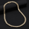 thumbnail image 3 of Iced Out Link Chain Necklace (9mm, Gold), 3 of 4