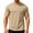 #Khaki, variant on DPTALR Men's Summer Loose Breathable Solid Color Crew Neck Short Sleeve Casual T-shirt with Pockets,Khaki, L