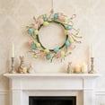 thumbnail image 1 of Easter Egg Wreath With Faux Berries Festal Party Door Hanger Home Decoration For Easter Celebration, 1 of 6