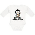 thumbnail image 3 of Inktastic Future Hockey Player Penguin Boys or Girls Long Sleeve Baby Bodysuit, 3 of 5