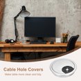 thumbnail image 5 of Uxcell 4Pack 2-3/8"(60mm) Cable Hole Cover ABS Desk Cable Wire Cord Grommet, Silver, 5 of 6