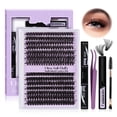 thumbnail image 1 of Kit de extensión de pestañas B&Qaugen Lash Clusters, 280 unidades, 70D+90D, 1 of 7