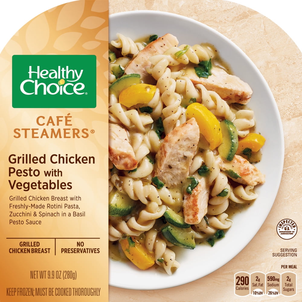 Healthy Choice Cafe Steamers Frozen Dinner Grilled En Pesto Healthy Choice Cafe Steamers Frozen Dinner Grilled En Pesto With Vegetables 9 Ounce