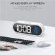 thumbnail image 2 of Wosthever Reloj despertador digital Reloj de música LED activado por voz recargable Reloj digital para niños con volumen de alarma ajustable De coser blanco Wosthever HA041467-01, 2 of 6
