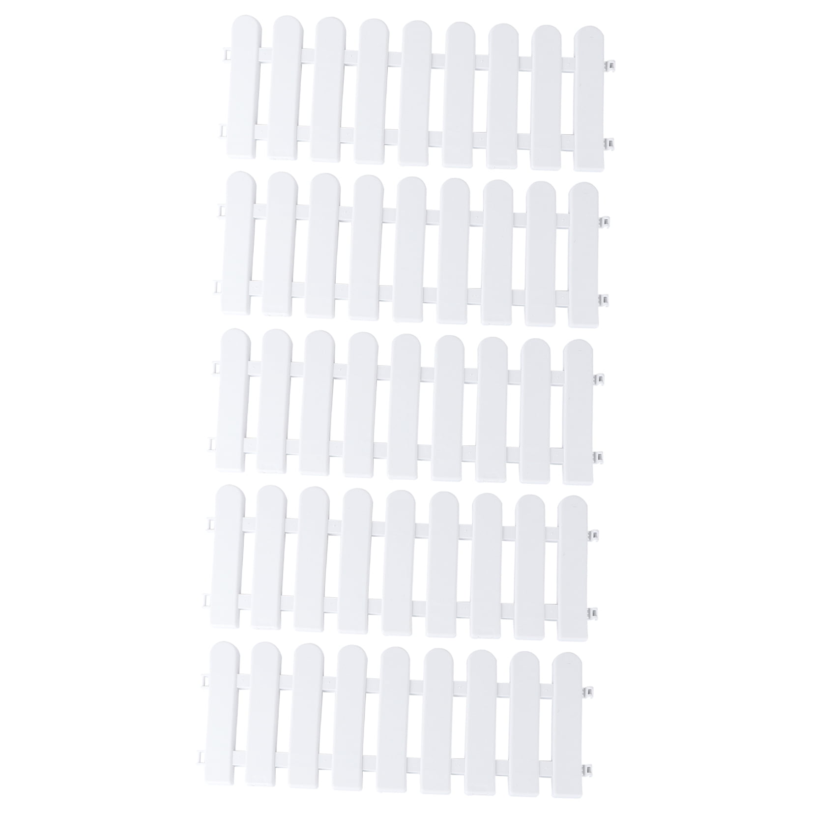 BEADCEST 5Pcs Flexible White Decorative Fence Ideal for Gardens Courtyards and Holiday Displays