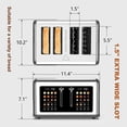 thumbnail image 3 of Toaster Clixane, pantalla táctil de 4 rebanadas, acero inoxidable, 1650 W, 3 of 9