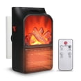 thumbnail image 1 of Mini Calefactor Chimenea Electrico Kimhi Calentador De Aire 1000w Portatil De Pared Con Control Remoto Para Hogar Escritorio Dormitorio Oficina Color Negro, 1 of 8