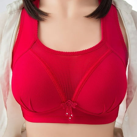 

Pxiakgy lingerie for women Women s Bra Wire Free Underwear One-Piece Bra Everyday Underwear Red + 3XL