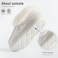thumbnail image 7 of Pmoiste Fuzzy Slippers for Women Fluffy Furry Collar Cozy Memory Foam Non Slip Warm Winter House Slipper, 7 of 7