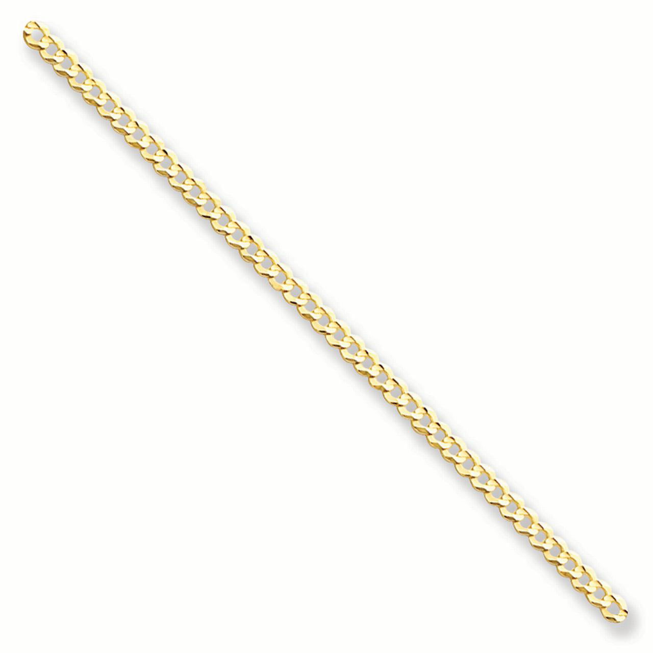 PriceRock 10K Solid Yellow Gold Figaro Lite Bracelet 4.6mm Thick 7 Inches