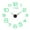 Green, variant on CEHVOM Frameless Large DIY Wall Mute Clock Frameless 3D Mirror Wall Clock For Living Room Home Office Decoration Stickers 60CM Clearance