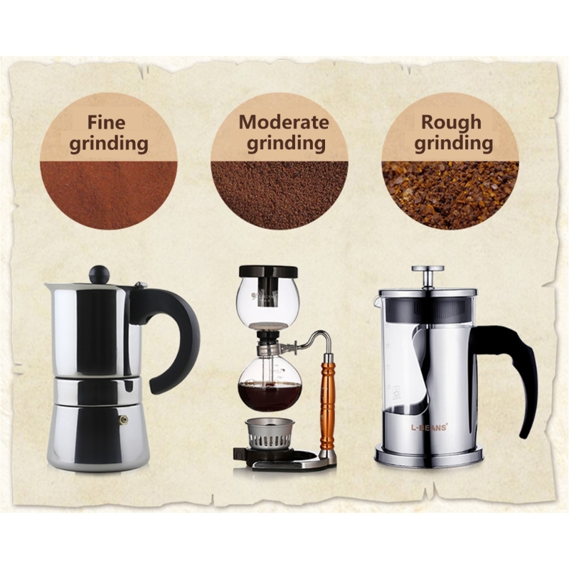 Elegant Espresso Machine with Adjustable Coarseness Space Saving Hand Operated Grinder Home Coffee Accessories
