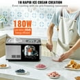 thumbnail image 4 of VEVOR Automatic Ice Cream Maker with Built-in Compressor, 2 Quart No Pre-freezing Fruit Yogurt Machine, Stainless Steel Electric Sorbet Maker, 3 Modes Gelato Maker with LCD Display & Timer, Silver, 4 of 9