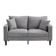 thumbnail image 2 of Jopath 57 Inch High Resilience Loveseat Sofa With Wooden Frame, Two-Seater Comfortable Sofa For Small Spaces, Modern Upholstered Design For Apartments And Living Rooms Dark Gray, 2 of 10