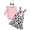 Pink-hmJh2, variant on OJSFQUFP Baby Girl Summer Outfit Cartoon Cow Short Sleeve Romper Jumpsuit Headband Set Clothes