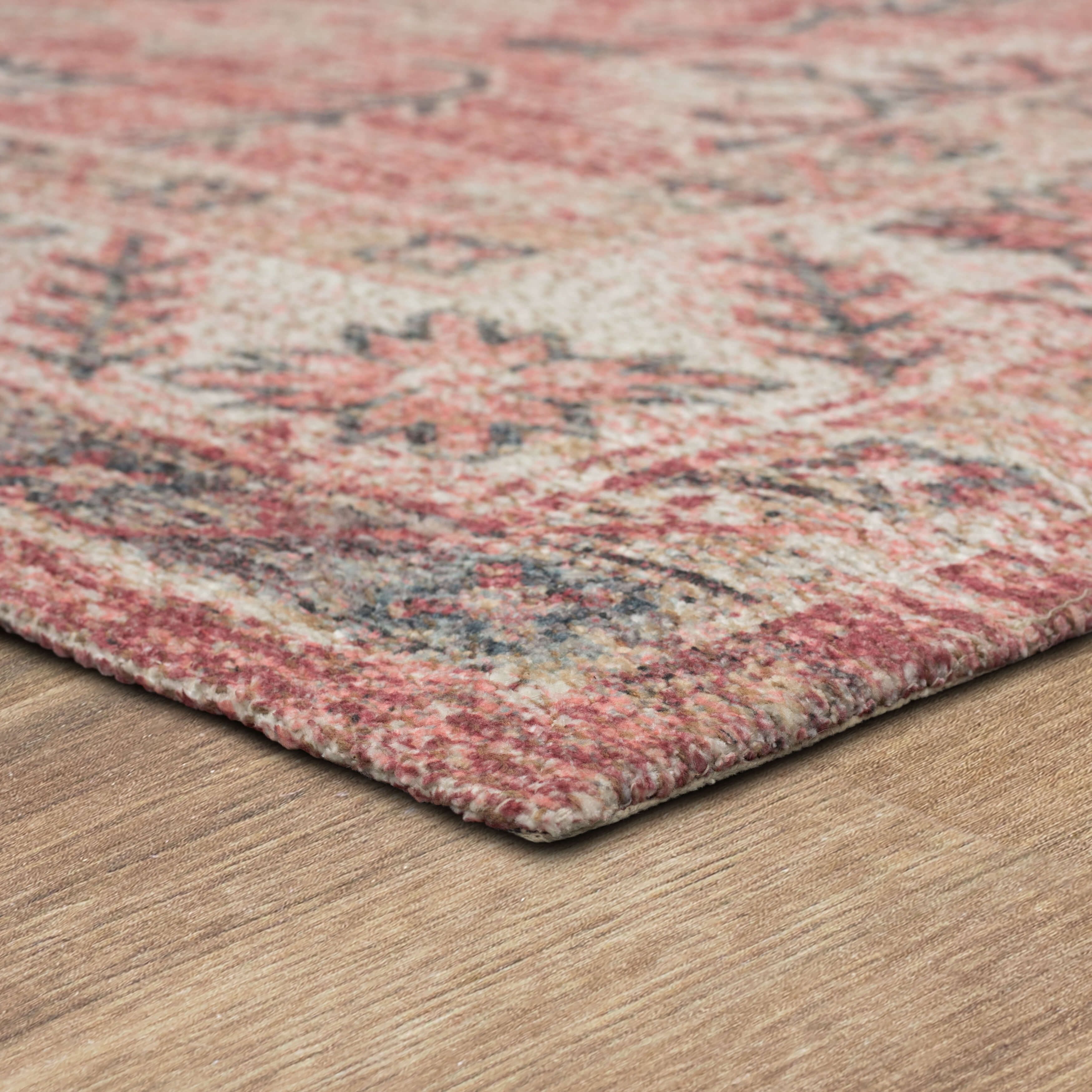 Mainstays Southwest Acacia Low Pile Stain/Fade Resistant Polyester Indoor Pink Accent Rug, 2'6" x 3'9"