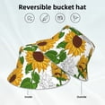 thumbnail image 5 of Kll Plump Sunflower And Sketch Sunflower Bucket Hat For Women Men Packable Travel Beach Sun Hat Outdoor Rave Accessories Reflective Fisherman Cap, 5 of 9