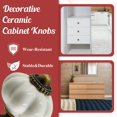 thumbnail image 5 of 8pcs White Ceramic Vintage Dresser Knobs, Retro Decorative Drawer Pulls for Vanity, Closet, Cupboard, Furniture, 5 of 14