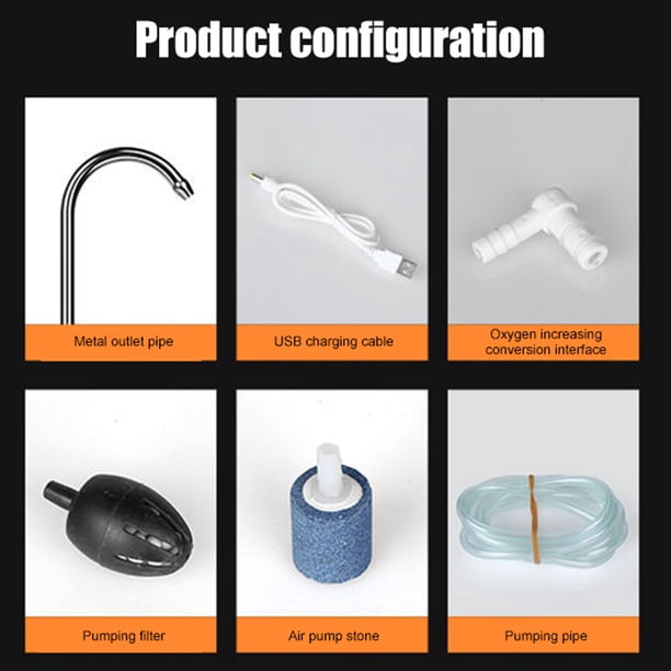 Bomba de aire para pesca al aire libre Extractor de agua Likrtyny de inducción inteligente recargable por USB portátil novedad