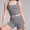 Gray, variant on Naittoop Workout Outfits for Women 2 Piece Sexy Seamless Sports Bra Ribbed Tank Crop Tops with High Waist Leggings Exercise Set