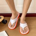 thumbnail image 5 of Arch Support Flip Flops for Men Women, Non Slip Odor Resistant EVA Thong Sandals, Wide Fit Beach Shower Slippers for Indoor Outdoor Summer Travel (Saffron, 40), 5 of 6