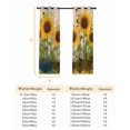 thumbnail image 6 of Fsddascl Watercolor Sunflowers Blackout Curtains for Bedroom/Living Room, Thermal Insulated Kitchen Curtains, Farmhouse Retro Botanical Floral Grommet Darkening Window Treatment Drapes 52"x63"x2, 6 of 6