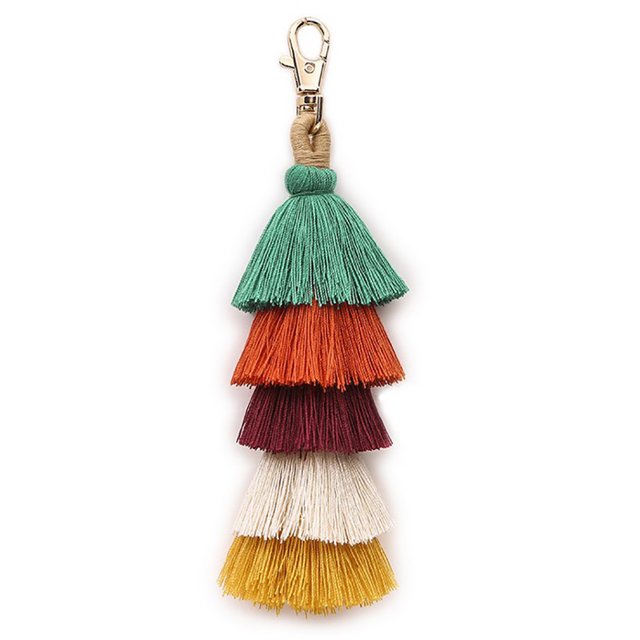 Tassel Keychain Fashion Multipurpose Key Ring Pendant Pom Pom Tassel Bag Charm
