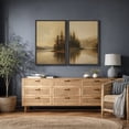 thumbnail image 4 of Framed Canvas Print Vintage Landscape Wall Art Set of 2 Modern Farmhouse Decorative for Living Room Bedroom - 16"x24"x2 BLACK, 4 of 8
