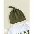 thumbnail image 5 of My First St. Patricks Day Baby Boy Girl Outfits Lucky Charm Long Sleeve Romper Pants Beanie 3 6 9 12 18 Months Spring Clothes Set, 5 of 8