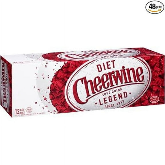 Cheerwine Diet Cherry Soda, 12 Ounce (48 Cans)