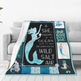thumbnail image 3 of Mermaid Blanket Mermaid Tail Throw Blankets Cozy Fleece Flannel Blanket Plush Lightweight Blanket Mermaid Gifts for Little Girls Women Kids Teens Adults for Couch Sofa Bed 60"X80", 3 of 6