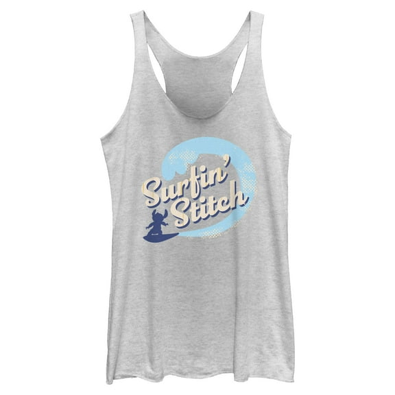 Womens Lilo & Stitch Surfing Alien Racerback Tank
