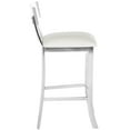 thumbnail image 3 of Safavieh Zoey 35''H Glam Stainless Steel Cross Back Counter Stool, 3 of 11