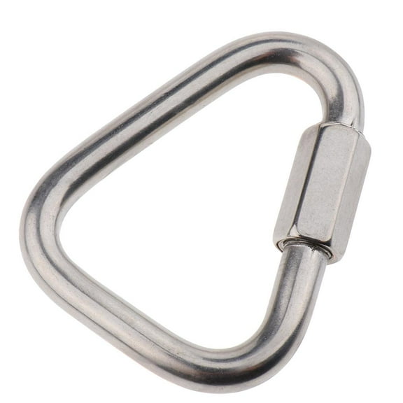10mm Quick Link Screw Fastener Hook Carabiner Keychain Buckle Camping Hiking Stainless Steel Carabiner