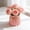 Pink, variant on Plastic Rope Wrapped Vase | Faux Ceramic White Flower Pot | European Modern Centerpiece | Decorative Table Decor for Living Room, Office - 4x3.4x3.4in