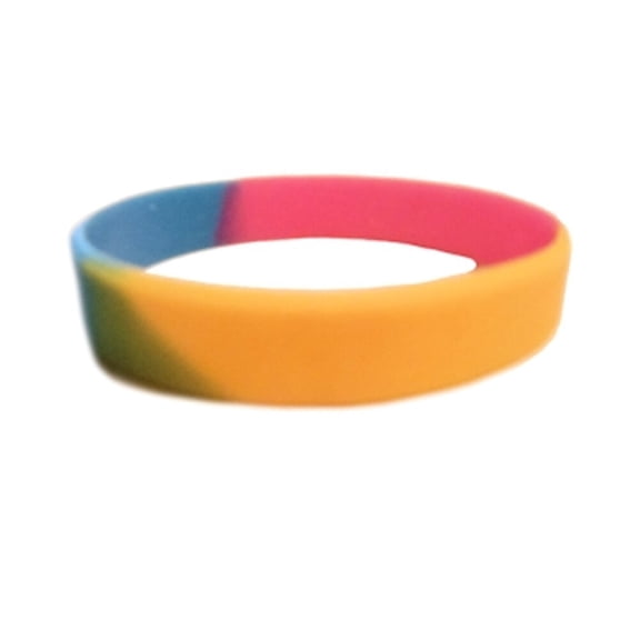 Pansexual Pride Silicone Bracelet Wristlet - LGBT Pride Wristband Pan Pride Flag