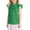 Green, variant on Krdevn Solid Color Ruffled Short Sleeve Casual Cute Girl Ruffled Neck Pleated Texture Shirt,13-14 Years