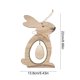 thumbnail image 3 of Adornos de Pascua, regalos de Pascua, adorable conejito de Pascua, adorno colgante de madera con huevo, decoración de Pascua, regalo ideal para Pascua, letrero de madera., 3 of 6