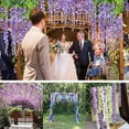 thumbnail image 2 of 24 Piezas Artificiales Flores Wisteria, Guirnalda De Flores Artificiales Decoracion Blancas para Pared, Boda, Jardín, Fiesta, Hogar, Exterior Decorar Arco, 2 of 4