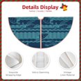 thumbnail image 3 of Sikiie Turtles and Waves Nativity Christmas Tree Skirt, Jesus Christian Winter Holiday Tree Mat Decoration(30-48IN), 3 of 6
