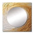 thumbnail image 2 of Designart "Infinite Swirls in Gold and Cream IV" Abstract Spirals Gold Large Square Mirror - Square Bedroom Mirror Printed Wall Decor - Transitional Square Printed Wall Mirror Art, 2 of 5