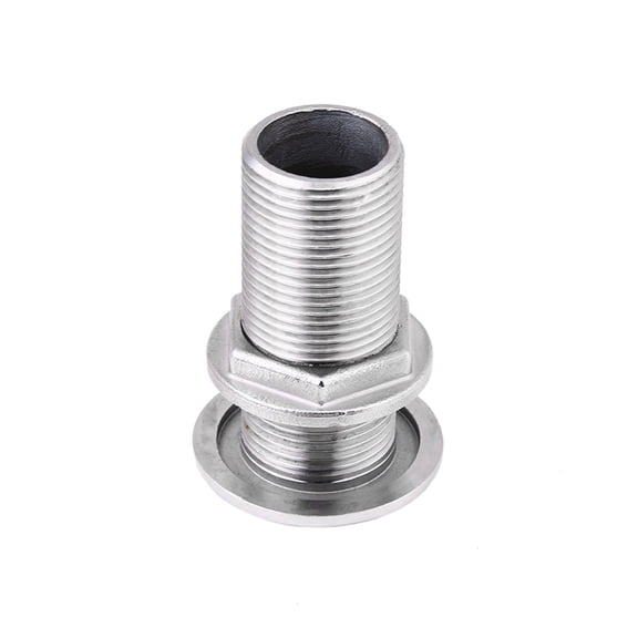 1inch 316 Stainless Steel Boat Marine Barbed Hose Thru Drain Threaded Fitting