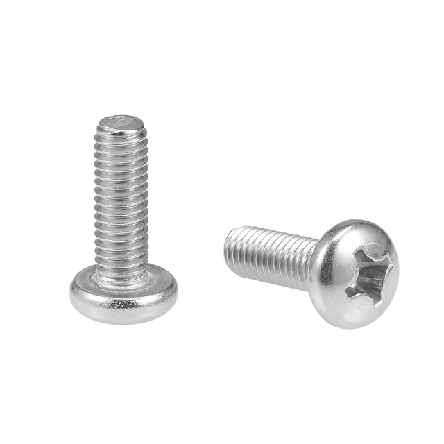 Tornillos de máquina M6x18mm Unique Bargains, tornillos de cabeza Phillips en forma de pan, 30 piezas