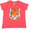 thumbnail image 3 of Inktastic Tiger Head Women's Plus Size T-Shirt, 3 of 5