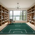 thumbnail image 2 of ODIKA 9'x12' Washable Area Rug Doormat Athletic Door Pitch Displaying Soccer Ground Lines Field for Dining Room, Basement, Large Office, Non-Slip Chair-Friendly, 2 of 7