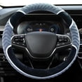 thumbnail image 4 of Winter Warm Steering Wheel Cover Soft Short Lint Plush, Non-Slip Grip Handle Protector, Thickened Comfortable Driving Wheel Cover for Women and Men Universal Car Accessories, 4 of 6